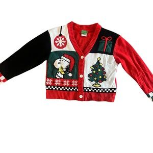 Peanuts Red and Black Holiday Sweater